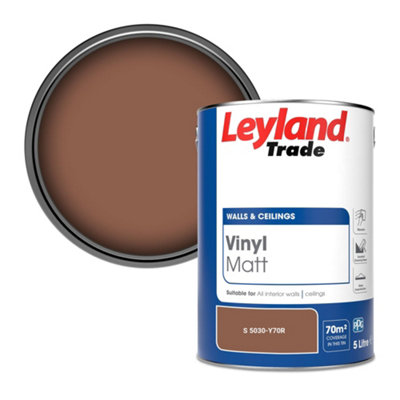 Leyland Trade Vinyl Matt Walls & Ceilings Emulsion Paint (S 5030-Y70R) 5L from B&Q