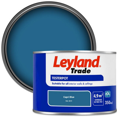 Leyland Trade Vinyl Matt Walls & Ceilings Emulsion Paint Capri Blue (Ral 5019) 350Ml Tester from B&Q