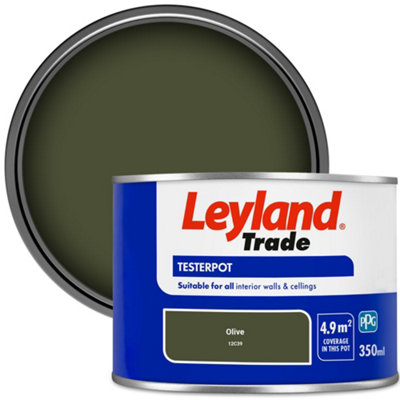 Leyland Trade Vinyl Matt Walls & Ceilings Emulsion Paint Olive (12C39) 350Ml Tester from B&Q