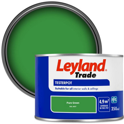 Leyland Trade Vinyl Matt Walls & Ceilings Emulsion Paint Pure Green (Ral 6037) 350Ml Tester from B&Q
