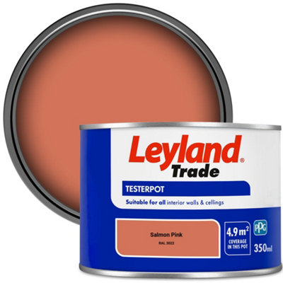 Leyland Trade Vinyl Matt Walls & Ceilings Emulsion Paint Salmon Pink (Ral 3022) 350Ml Tester from B&Q