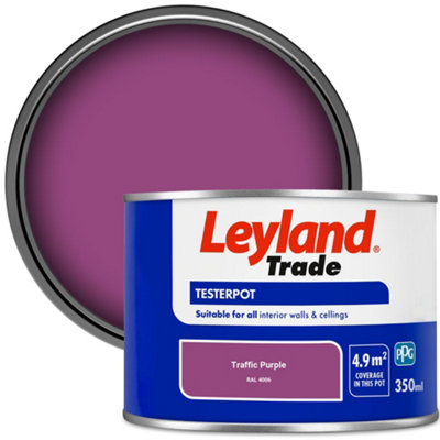 Leyland Trade Vinyl Matt Walls & Ceilings Emulsion Paint Traffic Purple (Ral 4006) 350Ml Tester from B&Q