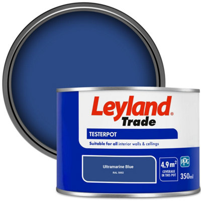 Leyland Trade Vinyl Matt Walls & Ceilings Emulsion Paint Ultramarine Blue (Ral 5002) 350Ml Tester from B&Q