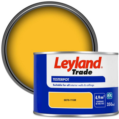 Leyland Trade Vinyl Matt Walls & Ceilings Emulsion Paint (0070-Y10R) 350Ml Tester from B&Q