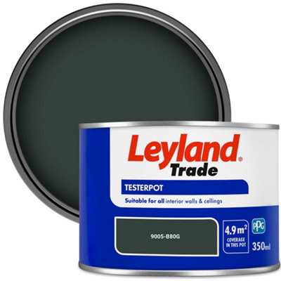 Leyland Trade Vinyl Matt Walls & Ceilings Emulsion Paint (9005-B80G) 350Ml Tester from B&Q