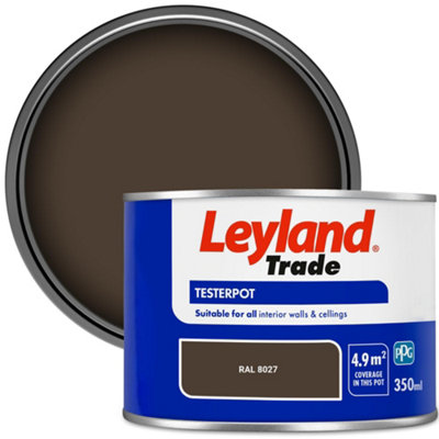Leyland Trade Vinyl Matt Walls & Ceilings Emulsion Paint (Ral 8027) 350Ml Tester from B&Q