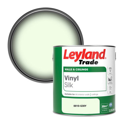 Leyland Trade Vinyl Silk Walls & Ceilings Emulsion Paint (0010-G30Y)2.5L from B&Q