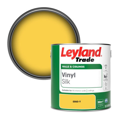 Leyland Trade Vinyl Silk Walls & Ceilings Emulsion Paint (0060-Y)2.5L from B&Q