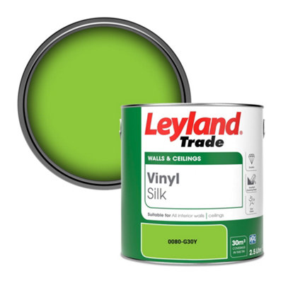 Leyland Trade Vinyl Silk Walls & Ceilings Emulsion Paint (0080-G30Y)2.5L from B&Q