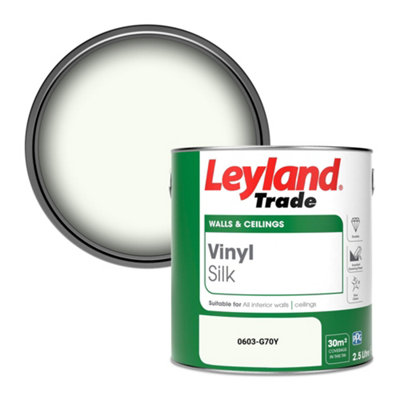 Leyland Trade Vinyl Silk Walls & Ceilings Emulsion Paint (0603-G70Y)2.5L from B&Q