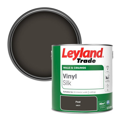 Leyland Trade Vinyl Silk Walls & Ceilings Emulsion Paint Peat (08B29)2.5L from B&Q