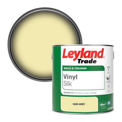 Leyland Trade Vinyl Silk Walls & Ceilings Emulsion Paint (1020-G90Y)2.5L from B&Q