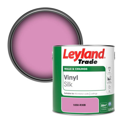 Leyland Trade Vinyl Silk Walls & Ceilings Emulsion Paint (1050-R30B)2.5L from B&Q