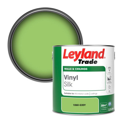 Leyland Trade Vinyl Silk Walls & Ceilings Emulsion Paint (1060-G30Y)2.5L from B&Q
