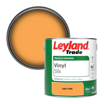 Leyland Trade Vinyl Silk Walls & Ceilings Emulsion Paint (1060-Y30R)2.5L from B&Q