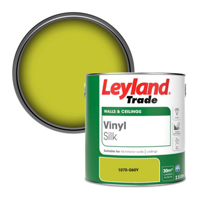 Leyland Trade Vinyl Silk Walls & Ceilings Emulsion Paint (1070-G60Y)2.5L from B&Q