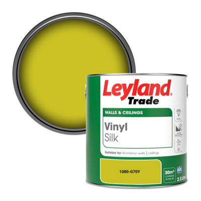 Leyland Trade Vinyl Silk Walls & Ceilings Emulsion Paint (1080-G70Y)2.5L from B&Q