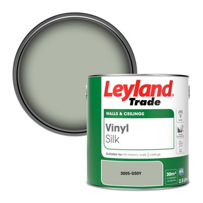 Leyland Trade Vinyl Silk Walls & Ceilings Emulsion Paint (3005-G50Y)2.5L from B&Q