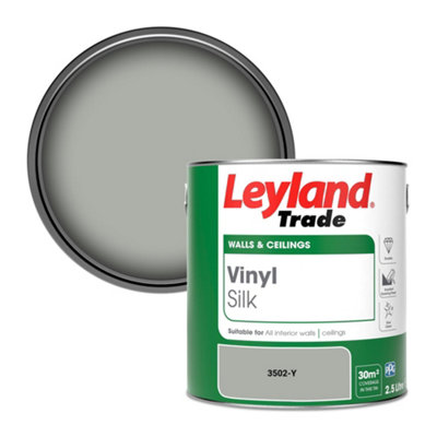Leyland Trade Vinyl Silk Walls & Ceilings Emulsion Paint (3502-Y)2.5L from B&Q