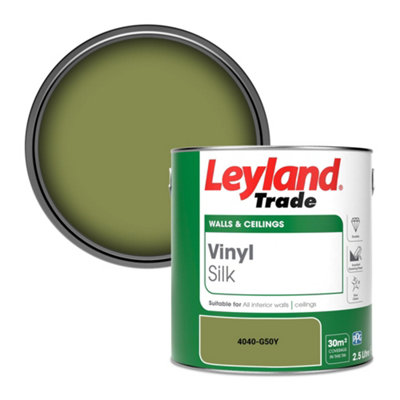 Leyland Trade Vinyl Silk Walls & Ceilings Emulsion Paint (4040-G50Y)2.5L from B&Q