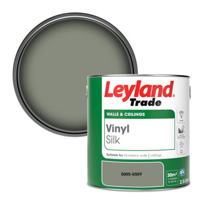 Leyland Trade Vinyl Silk Walls & Ceilings Emulsion Paint (5005-G50Y)2.5L from B&Q