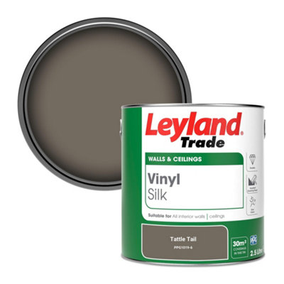 Leyland Trade Vinyl Silk Walls & Ceilings Emulsion Paint Tattle Tail (Ppg1019-6)2.5L from B&Q