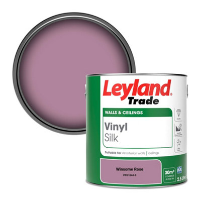 Leyland Trade Vinyl Silk Walls & Ceilings Emulsion Paint Winsome Rose (Ppg1044-5)2.5L from B&Q