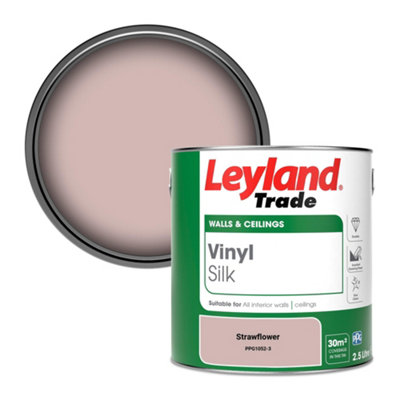 B&Q -  Vinyl Silk Walls & Ceilings Emulsion Paint Strawflower (Ppg1052-3)2.5L