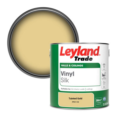 Leyland Trade Vinyl Silk Walls & Ceilings Emulsion Paint Tainted Gold (Ppg11-02)2.5L from B&Q