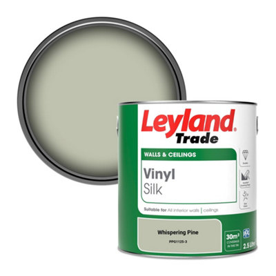 Leyland Trade Vinyl Silk Walls & Ceilings Emulsion Paint Whispering Pine (Ppg1125-3)2.5L from B&Q