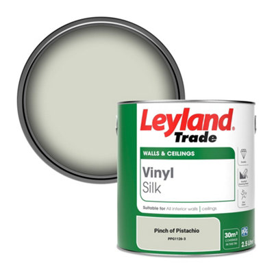 Leyland Trade Vinyl Silk Walls & Ceilings Emulsion Paint Pinch Of Pistachio (Ppg1126-3)2.5L from B&Q