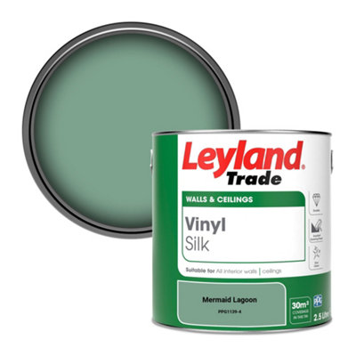 Leyland Trade Vinyl Silk Walls & Ceilings Emulsion Paint Mermaid Lagoon (Ppg1139-4)2.5L from B&Q