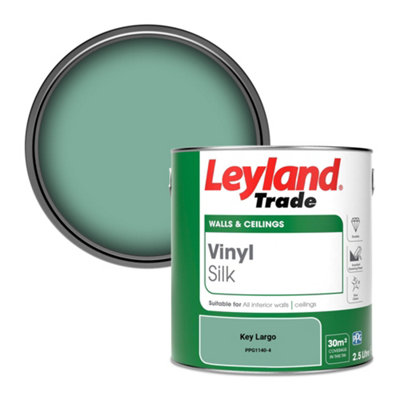 Leyland Trade Vinyl Silk Walls & Ceilings Emulsion Paint Key Largo (Ppg1140-4)2.5L from B&Q