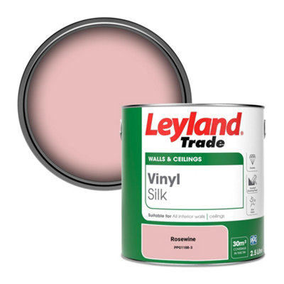 Leyland Trade Vinyl Silk Walls & Ceilings Emulsion Paint Rosewine (Ppg1188-3)2.5L from B&Q