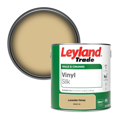 Leyland Trade Vinyl Silk Walls & Ceilings Emulsion Paint Lavender Honey (Ppg12-18)2.5L from B&Q
