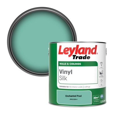Leyland Trade Vinyl Silk Walls & Ceilings Emulsion Paint Enchanted Pool (Ppg1230-4)2.5L from B&Q
