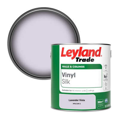 Leyland Trade Vinyl Silk Walls & Ceilings Emulsion Paint Lavender Vista (Ppg1249-2)2.5L from B&Q