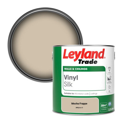 Leyland Trade Vinyl Silk Walls & Ceilings Emulsion Paint Mocha Frappe (Ppg14-17)2.5L from B&Q