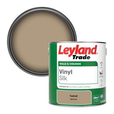 Leyland Trade Vinyl Silk Walls & Ceilings Emulsion Paint Tomcat (Ppg15-09)2.5L from B&Q