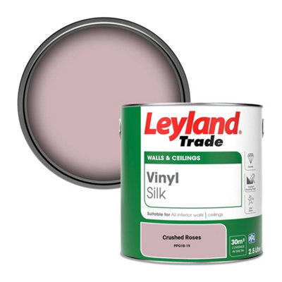 Leyland Trade Vinyl Silk Walls & Ceilings Emulsion Paint Crushed Roses (Ppg18-19)2.5L from B&Q