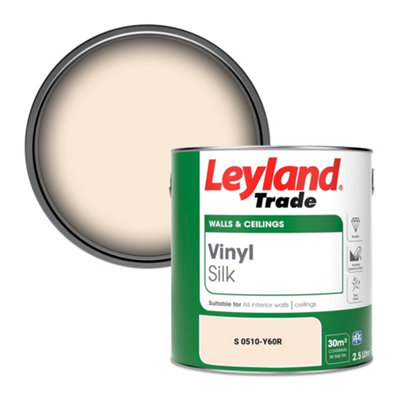 Leyland Trade Vinyl Silk Walls & Ceilings Emulsion Paint (S 0510-Y60R)2.5L from B&Q