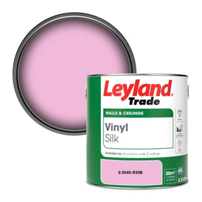 Leyland Trade Vinyl Silk Walls & Ceilings Emulsion Paint (S 0540-R30B)2.5L from B&Q