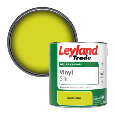 Leyland Trade Vinyl Silk Walls & Ceilings Emulsion Paint (S 0575-G60Y)2.5L from B&Q