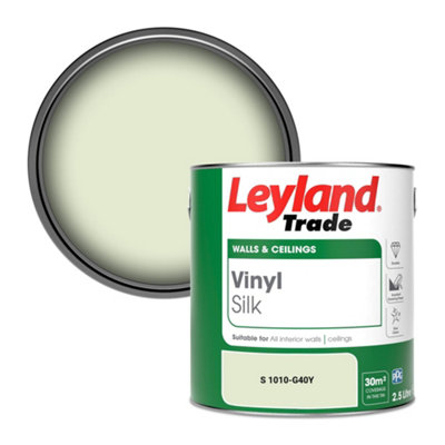 Leyland Trade Vinyl Silk Walls & Ceilings Emulsion Paint (S 1010-G40Y)2.5L from B&Q