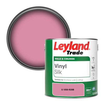 Leyland Trade Vinyl Silk Walls & Ceilings Emulsion Paint (S 1050-R20B)2.5L from B&Q