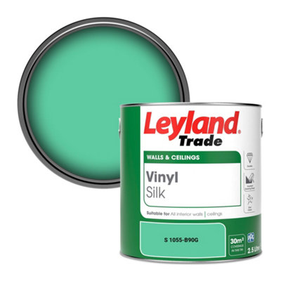 Leyland Trade Vinyl Silk Walls & Ceilings Emulsion Paint (S 1055-B90G)2.5L from B&Q