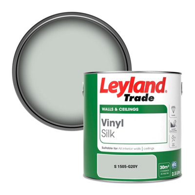 Leyland Trade Vinyl Silk Walls & Ceilings Emulsion Paint (S 1505-G20Y)2.5L from B&Q