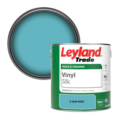 Leyland Trade Vinyl Silk Walls & Ceilings Emulsion Paint (S 2040-B20G)2.5L from B&Q
