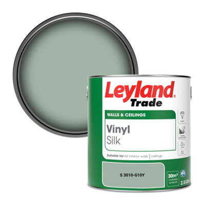 Leyland Trade Vinyl Silk Walls & Ceilings Emulsion Paint (S 3010-G10Y)2.5L from B&Q