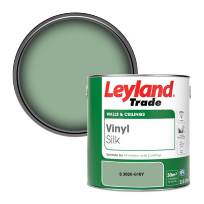 Leyland Trade Vinyl Silk Walls & Ceilings Emulsion Paint (S 3020-G10Y)2.5L from B&Q